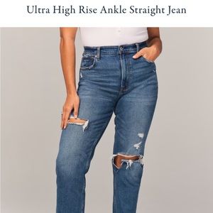 Abercrombie & Fitch mom high rise ripped jeans